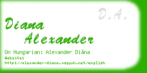 diana alexander business card